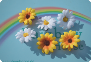 Mähnen- und Schweifschmuck 'kleine Blümchen', 6 Stück